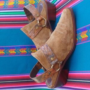 Donald J. Pliner Mazzy Chestnut Leather Mule Slingback Booties Women's size 7